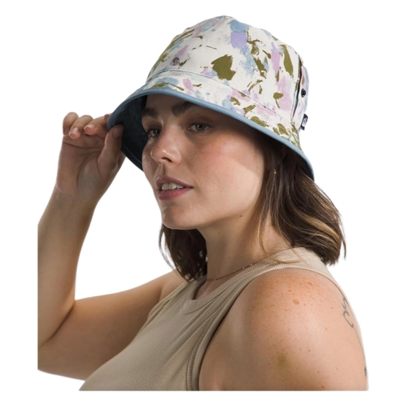 NORTH FACE Reversible Bucket Hat, White Dune Painted Bouquet Print NWT - Picture 4 of 5